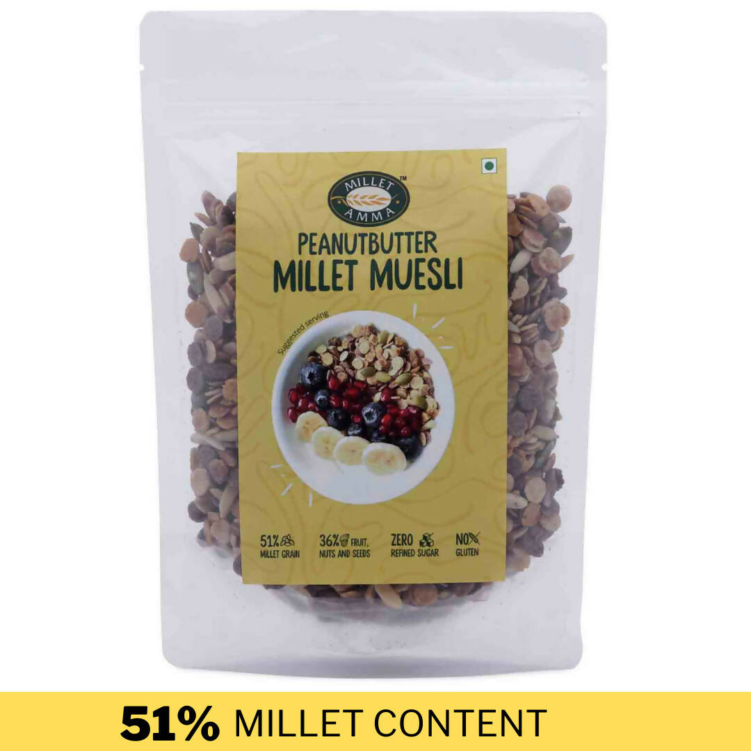 Millet Amma Peanut Butter Millet Muesli - Distacart