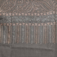Thumbnail for Nizalia Cashmere Fine Wool Grey Nulki Design Shawl