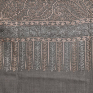 Nizalia Cashmere Fine Wool Grey Nulki Design Shawl