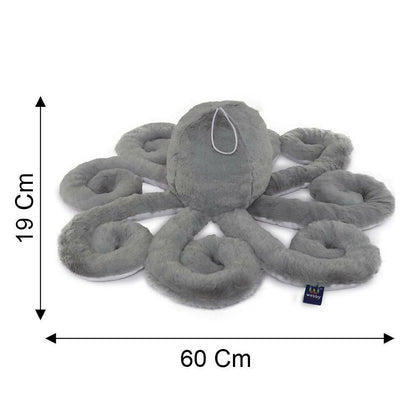 Webby Giant Realistic Stuffed Octopus Animals Soft Plush Toy-Grey - Distacart