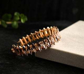 Bling Accessories Hand Made Bracelet With Glass Crystal & Glass Beads