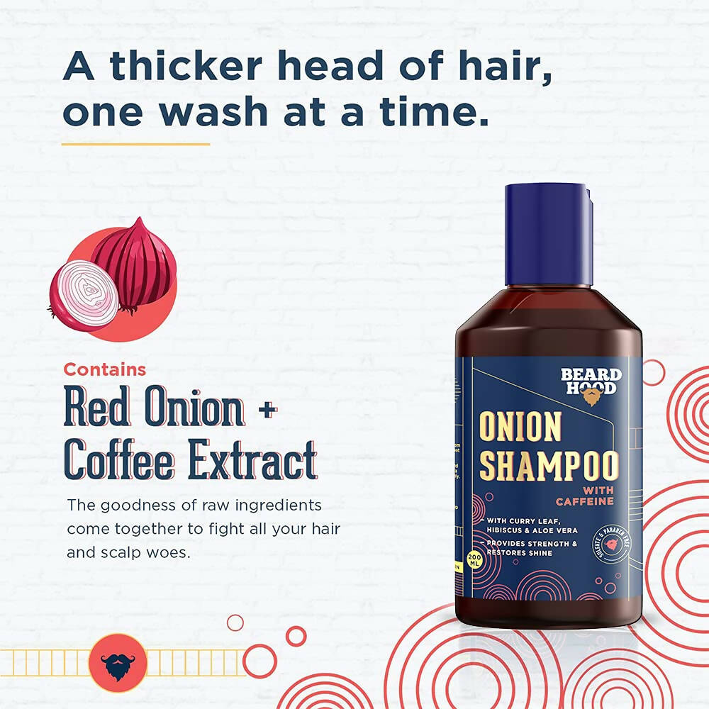 Beardhood Onion Shampoo With Caffeine - Distacart