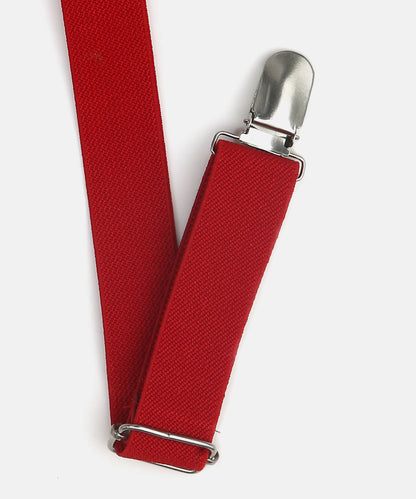 Manet Boys Solid Suspenders - Red - Distacart