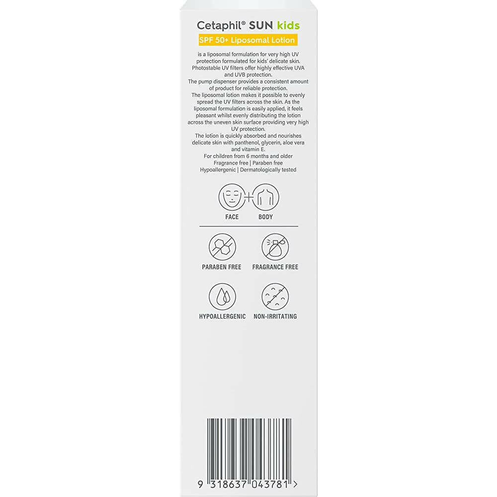 Cetaphil Sun Kids Spf 50+ Lotion - Distacart