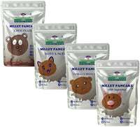 Thumbnail for TummyFriendly Foods Millet Pancake Mixes Trial Packs with Chocolate, Nuts, Veggies - Distacart