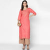 Cheera Hand Block Print Pitch Straight Kurta (MAAI-046K)