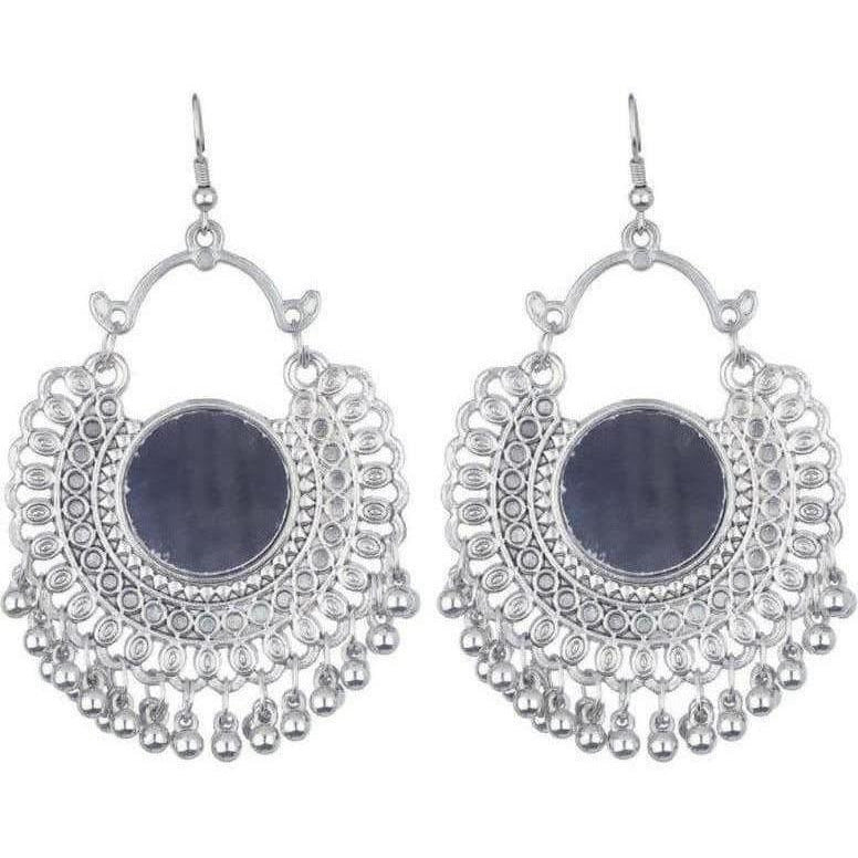 Oxidized Silver Earrings German Silver Traditional Drops And Danglers