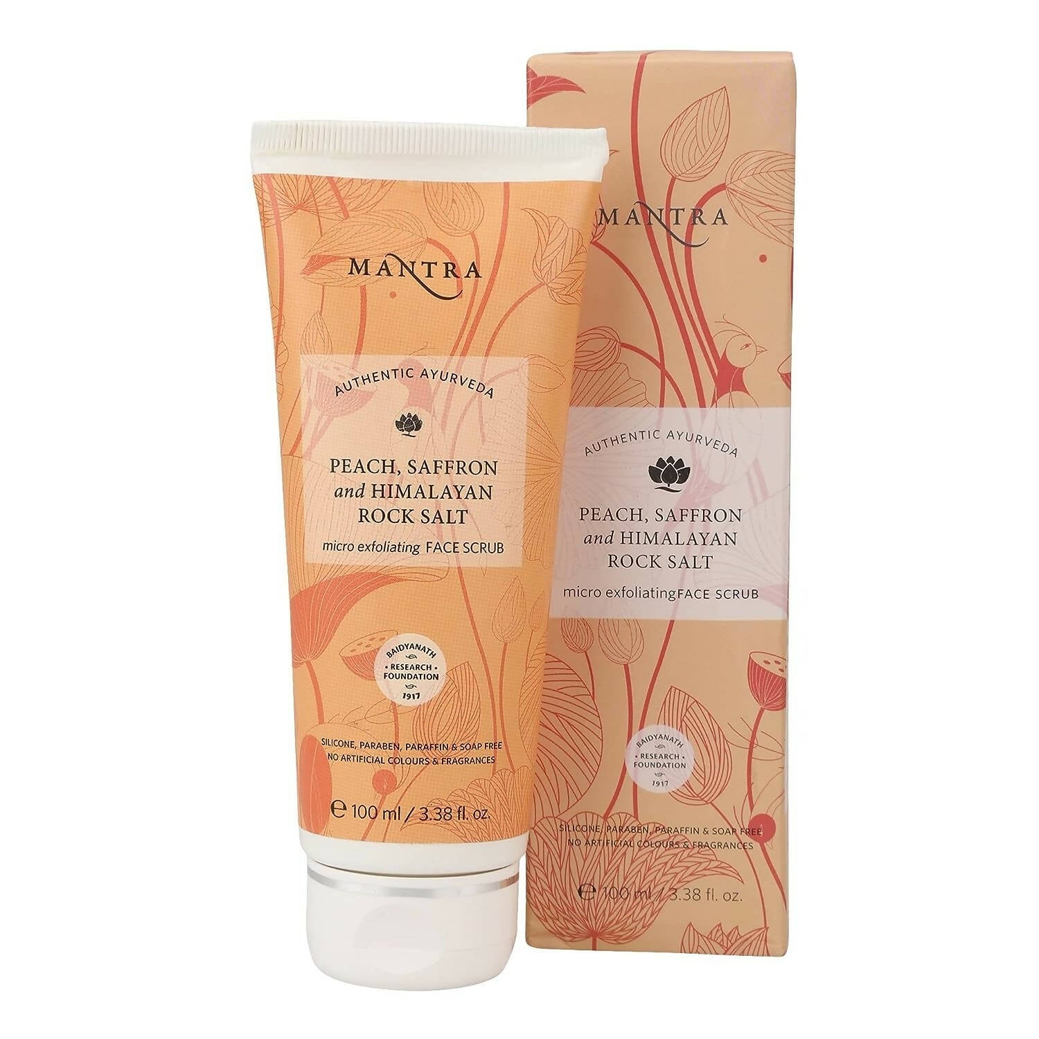 Mantra Herbal Peach, Saffron and Himalayan Rock Salt Micro Exfoliating Face Scrub - Distacart