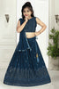 Wedding Designer Rama Pure Georgette Kidswear Lehenga - Aaradhna - Distacart