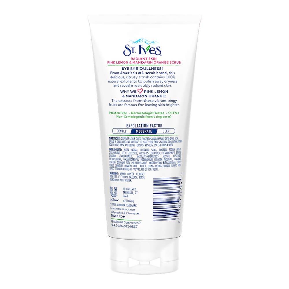 St. Ives Radiant Skin Pink Lemon and Mandarin Orange Scrub - Distacart
