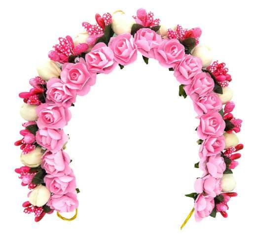 Pink Flower Hair Gajra