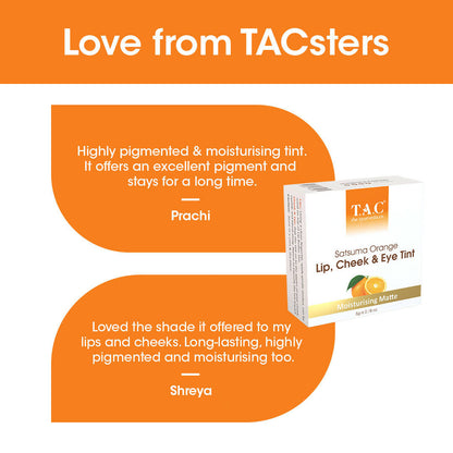 TAC - The Ayurveda Co. Satsuma Orange Lip, Cheek & Eye Tint - Distacart