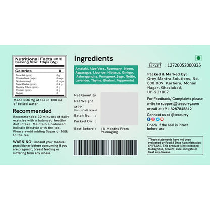 Teacurry Anti Bald Tea Bags - Distacart
