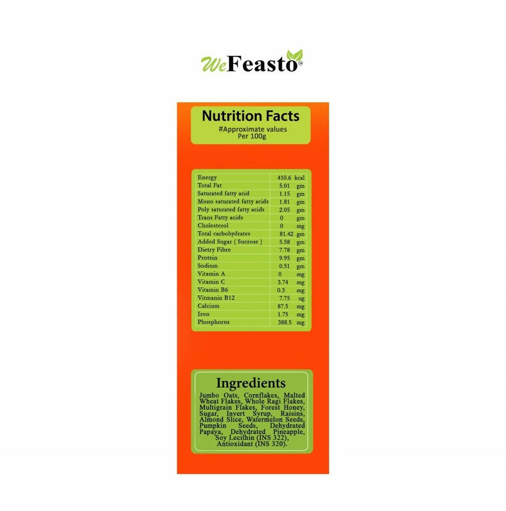 Wefeasto Muesli Fruits+ Nuts+ Seeds - Distacart