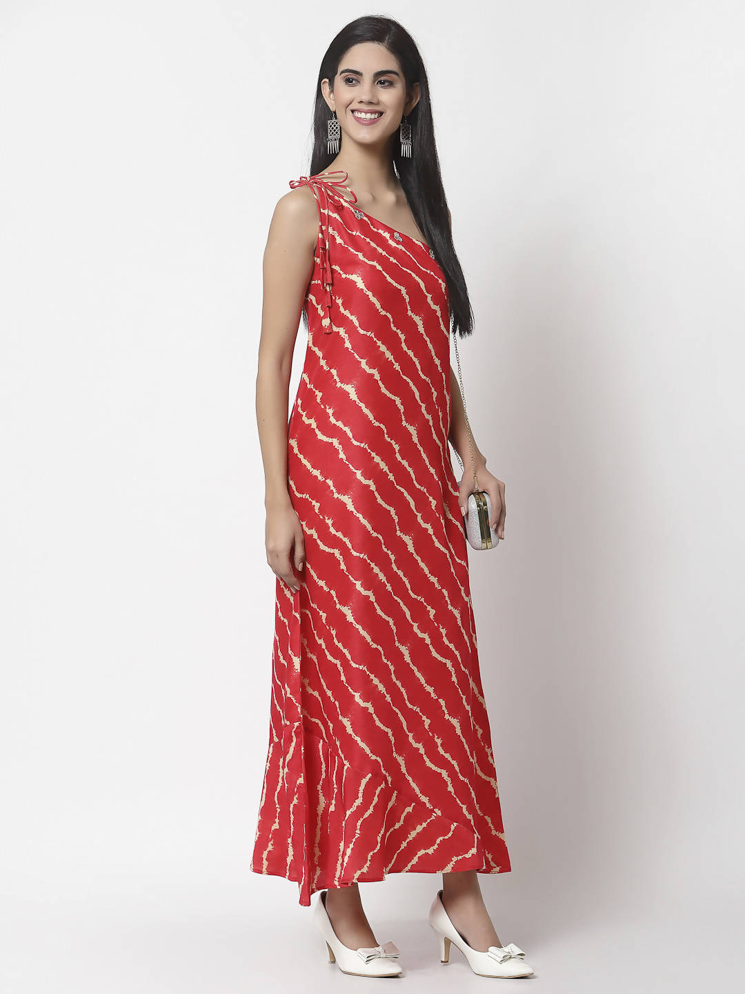 Myshka Women's Silk Blend Printed Sleeveless Dress