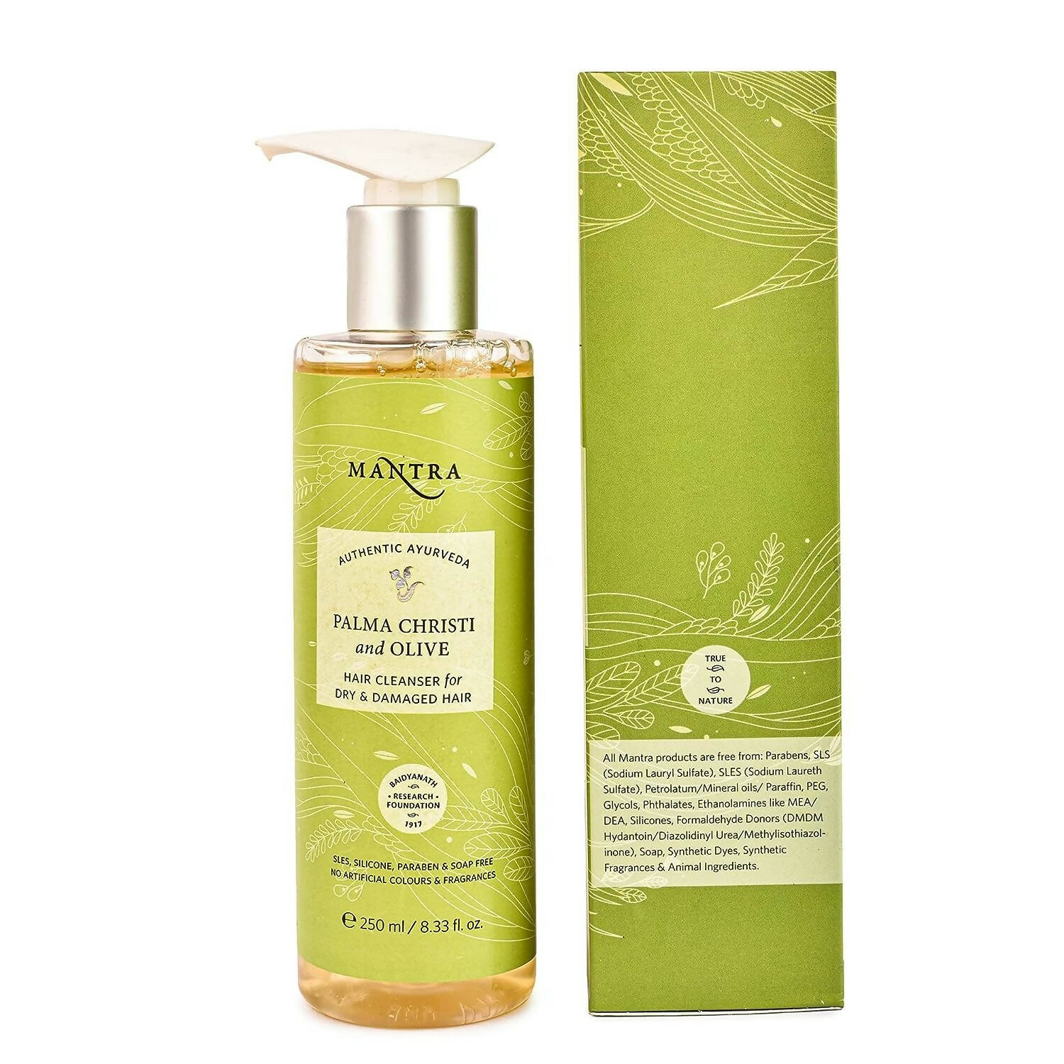 Mantra Herbal Palma Christi and Olive Hair Cleanser For Dry & Damaged Hair - Distacart