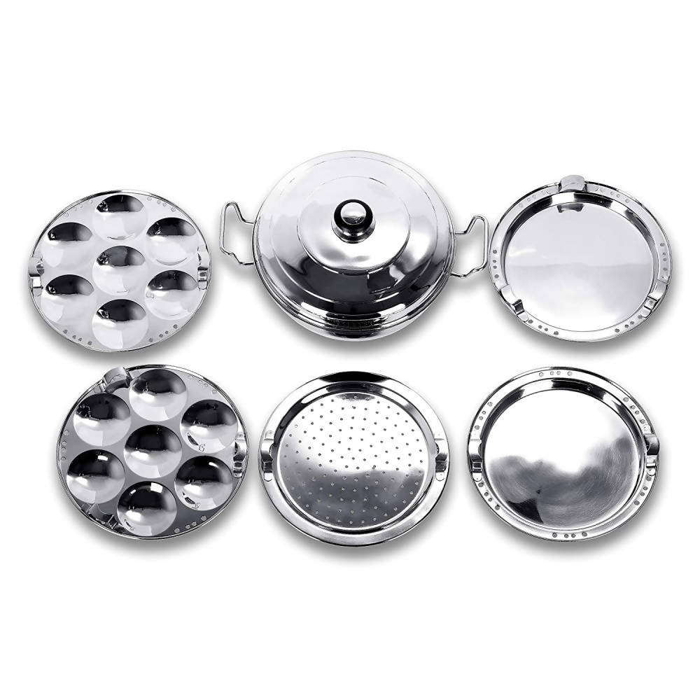 Sumeet Stainless Steel Kadhai Set with Lid and 5 Plates - Distacart