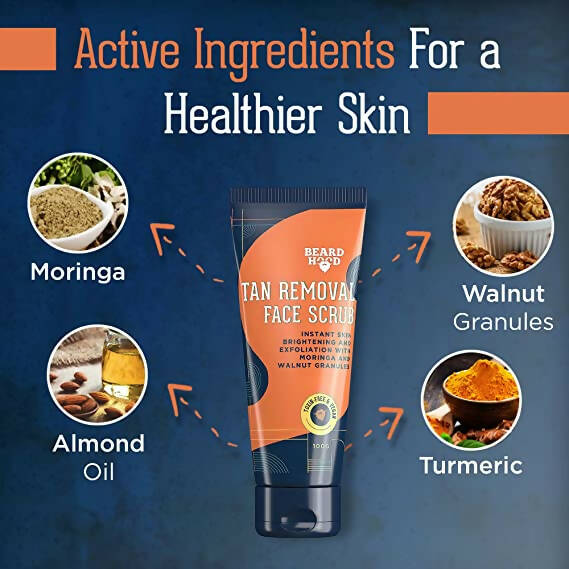 Beardhood De Tan Removal Face Scrub - Distacart