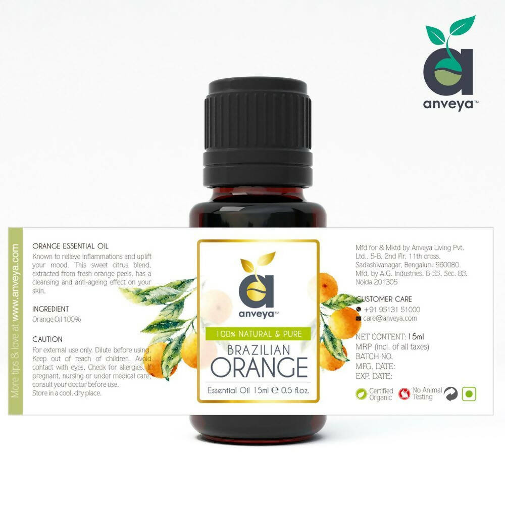 Anveya Orange Essential Oil - Distacart