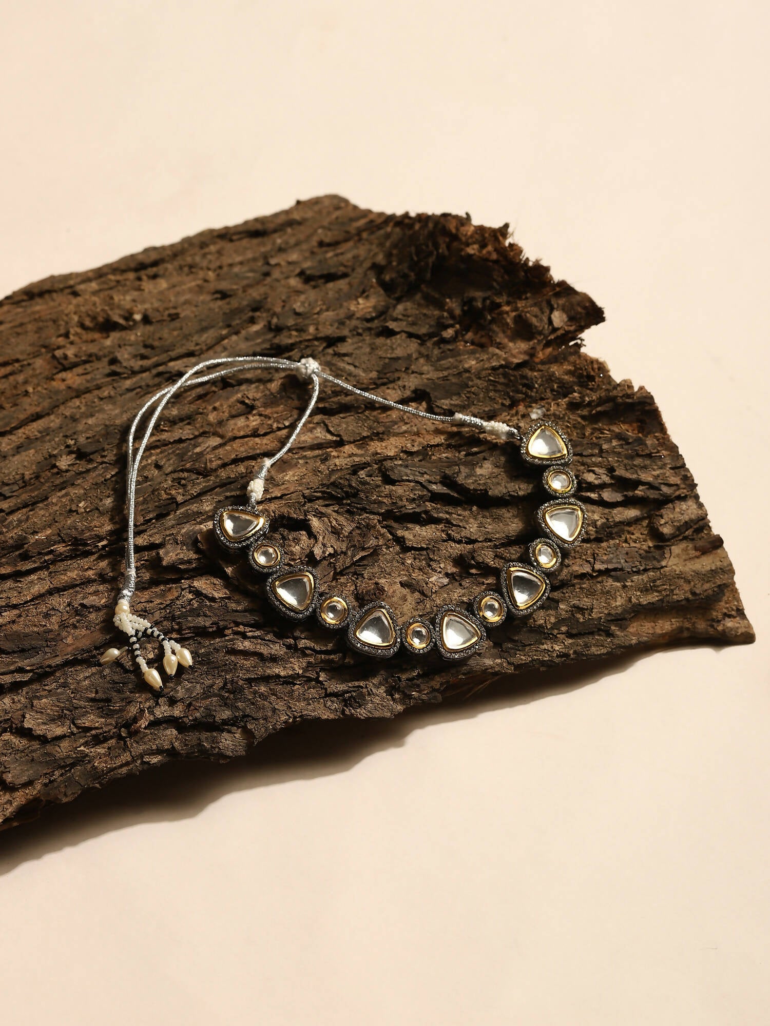 Women's Rhodium-Plated Necklace - Ruby Raang - Distacart