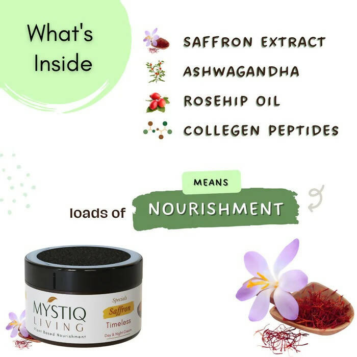 Mystiq Living Specials Timeless - Saffron Anti Aging Cream - Distacart
