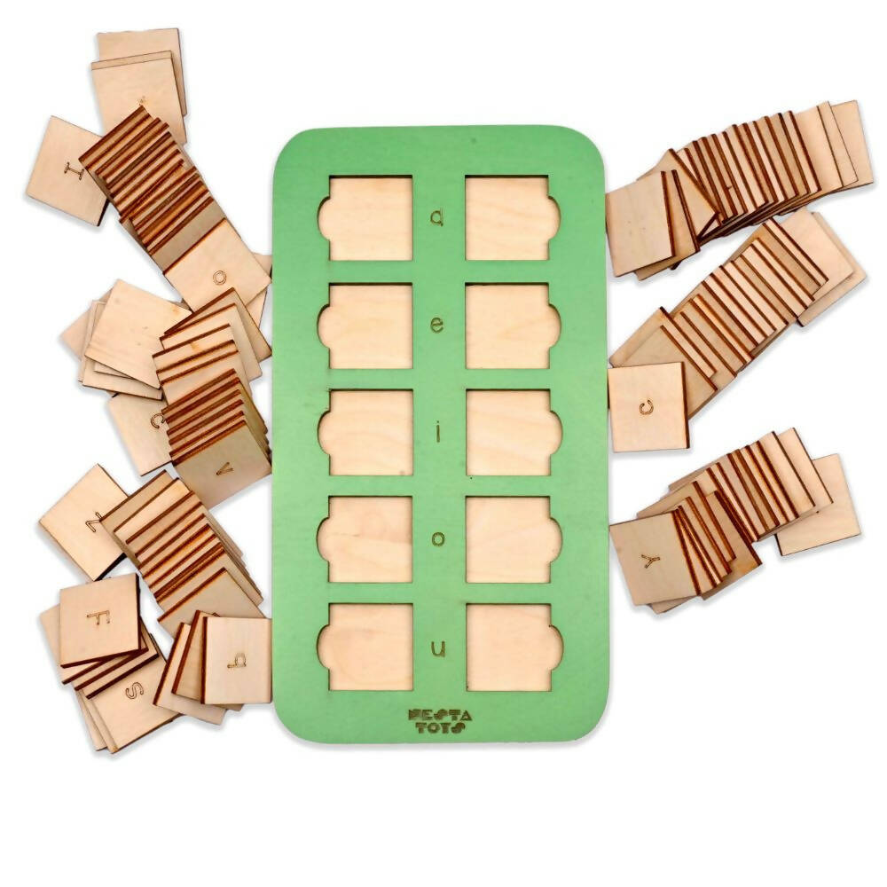 Nesta Toys CVC Board | 3 Letter Word Builder | Phonics Toy - Distacart