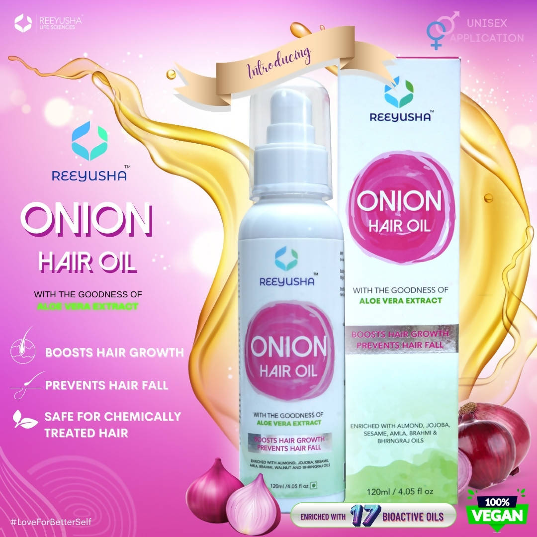 Reeyusha Onion Hair Oil with Aloe Vera Extract - Distacart