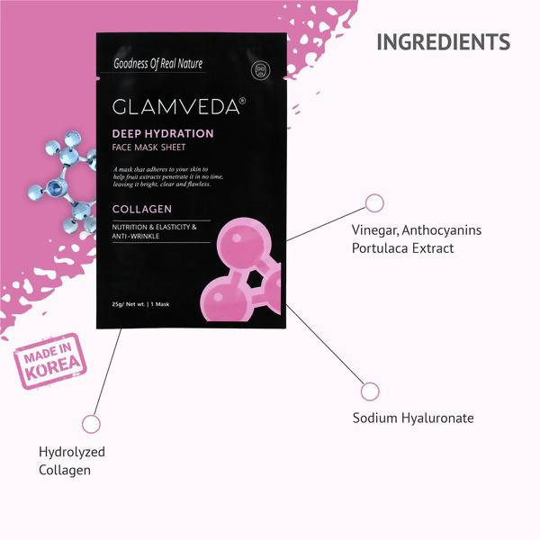 Glamveda Collagen Anti Ageing & Elasticity Sheet Mask