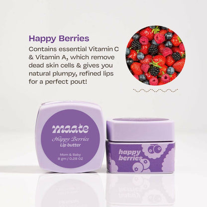 Maate Lip Butter | Packed with Berries for Moist, Soft & Smooth Lips - Distacart