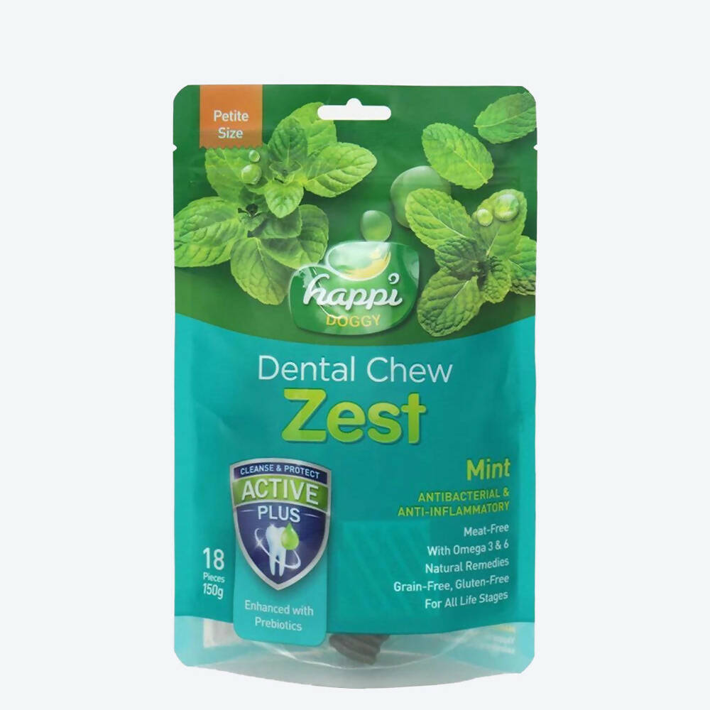 Happi Doggy Dental Chew Zest - Mint - Distacart