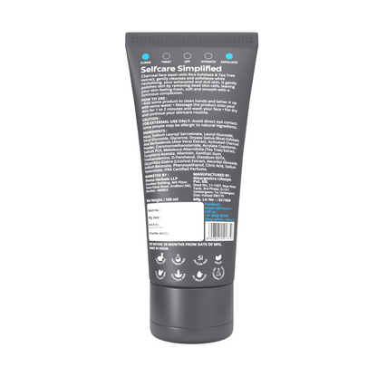 Rivona Naturals Charcoal Exfoliating Face Wash - Distacart