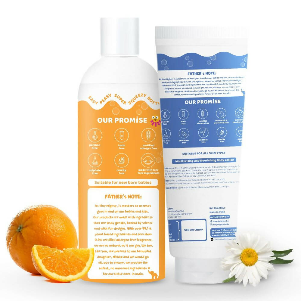 Tiny Mighty Baby Body Wash And Body Lotion Combo - Distacart