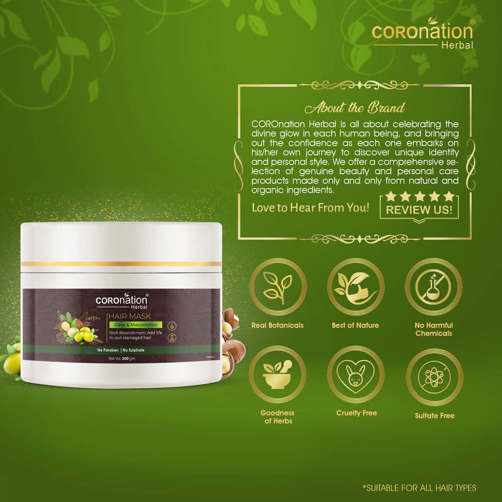 Coronation Herbal Olive and Macadamia Hair Mask - Distacart
