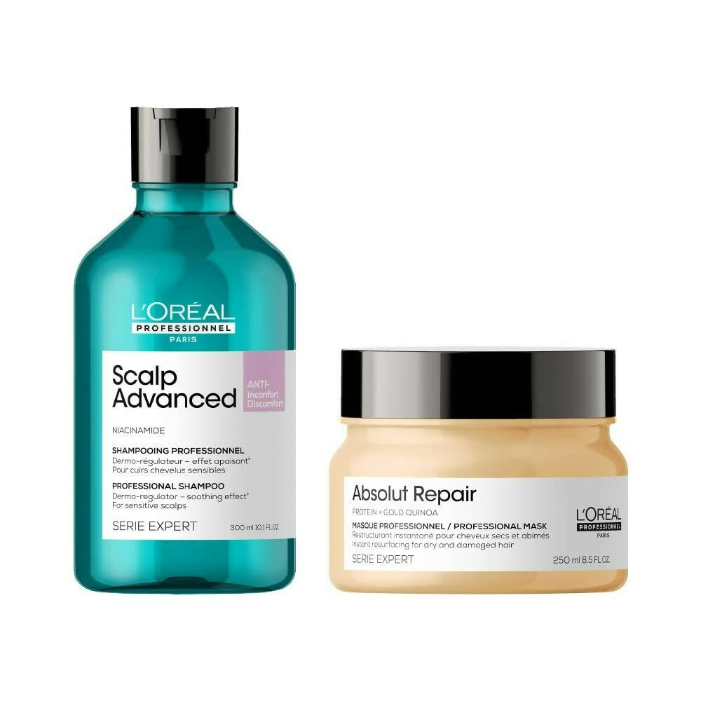 L’Oréal Paris Scalp Advanced Anti Discomfort Shampoo & Absolute Repair Hair Mask - Distacart