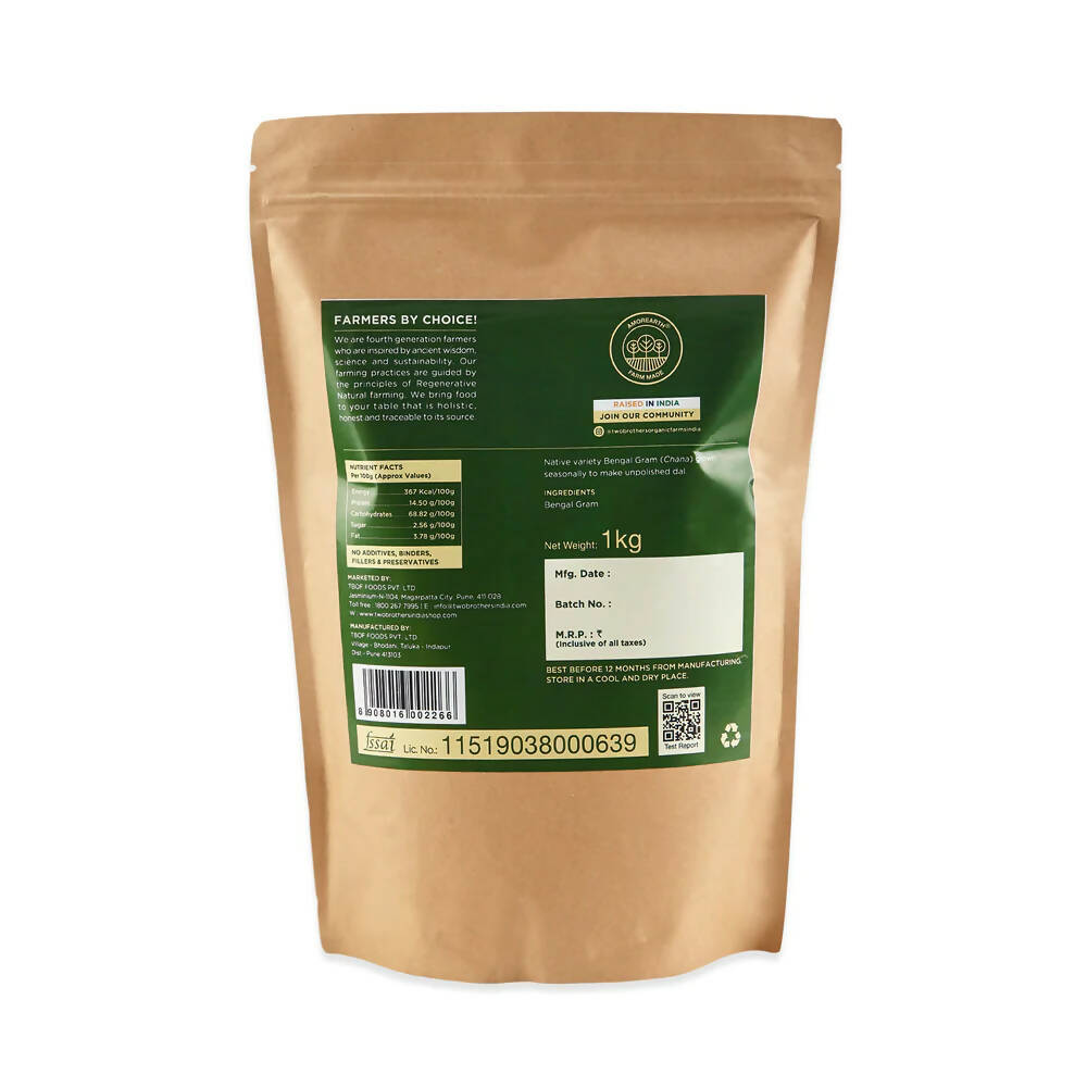 Two Brothers Organic Farms Chana Dal (Split Chickpea), Unpolished - Distacart