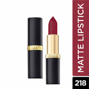L'Oreal Paris Color Riche Moist Matte Lipstick - 218 Black Cherry - Distacart