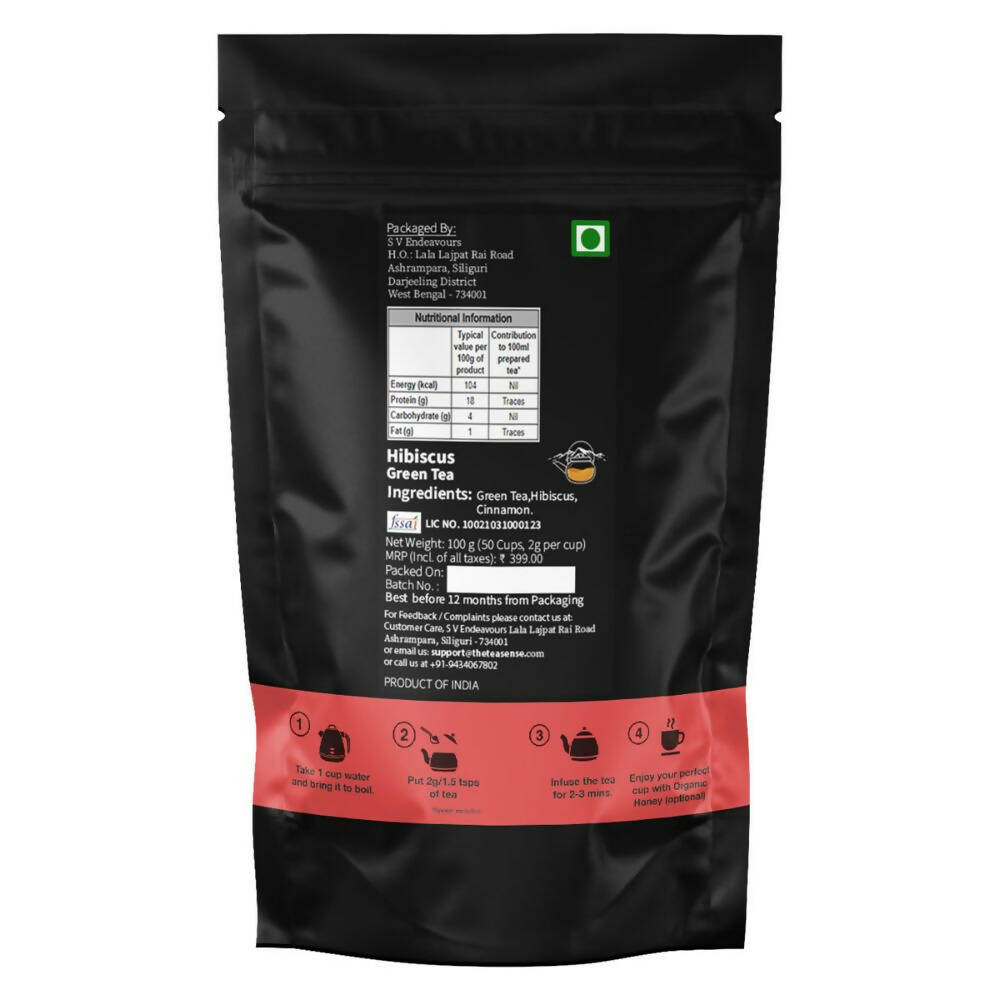Tea Sense Hibiscus Green Tea - Distacart