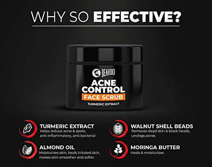 Beardo Acne Control Face Scrub - Distacart