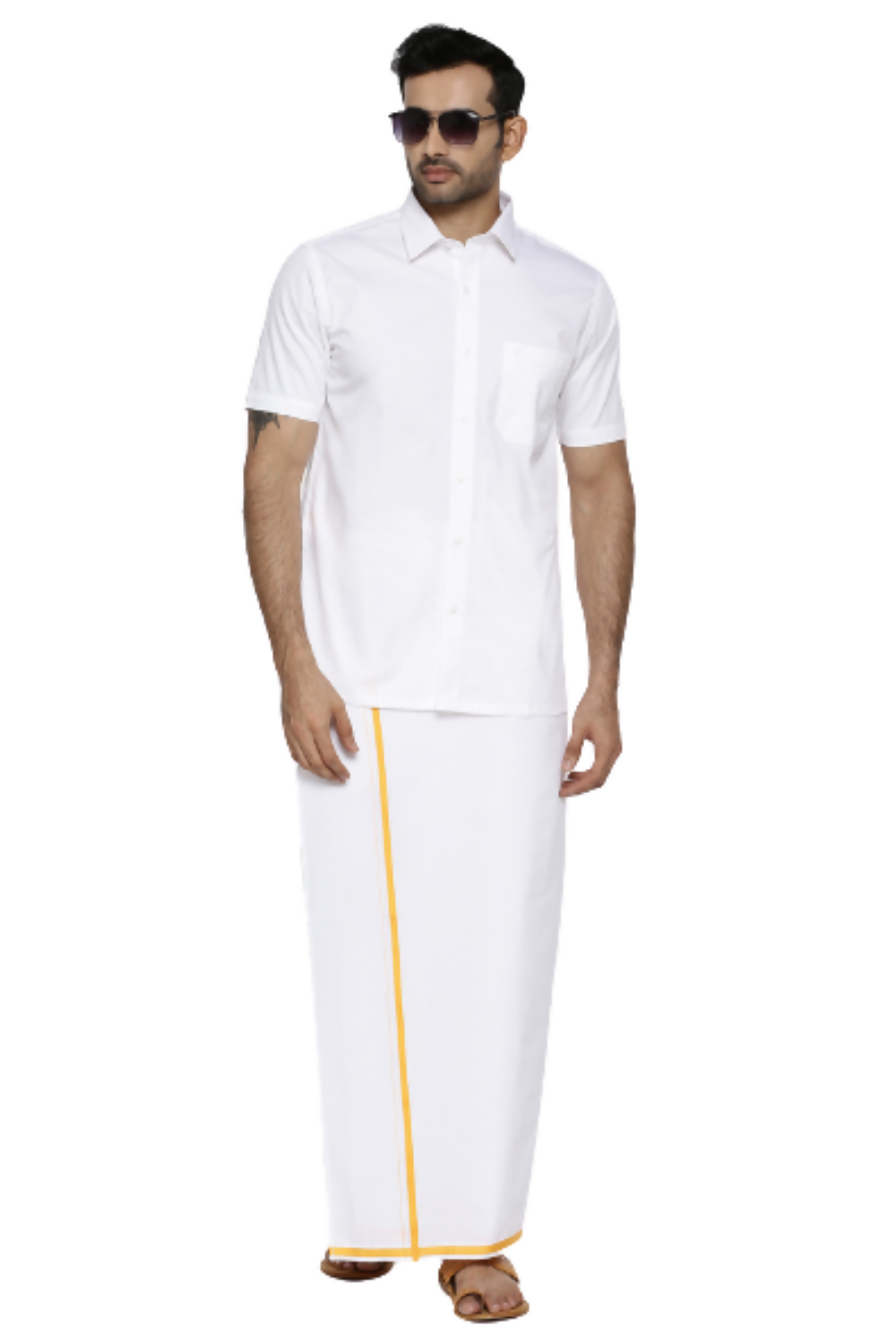 Ramraj Cotton Mens Half Sleeve White Shirt Plus Size - Classic Cotton - Distacart