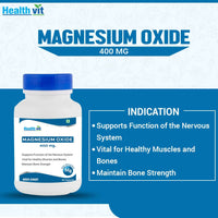 Thumbnail for Healthvit Magnesium Oxide 400mg Capsules - Distacart