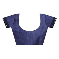 Thumbnail for Vamika Blue Lycra Designer Saree (Niya Blue) blouse