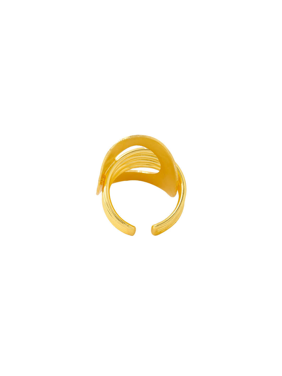 NVR Women's Western Gold Plated Adjustable Finger Ring - Distacart