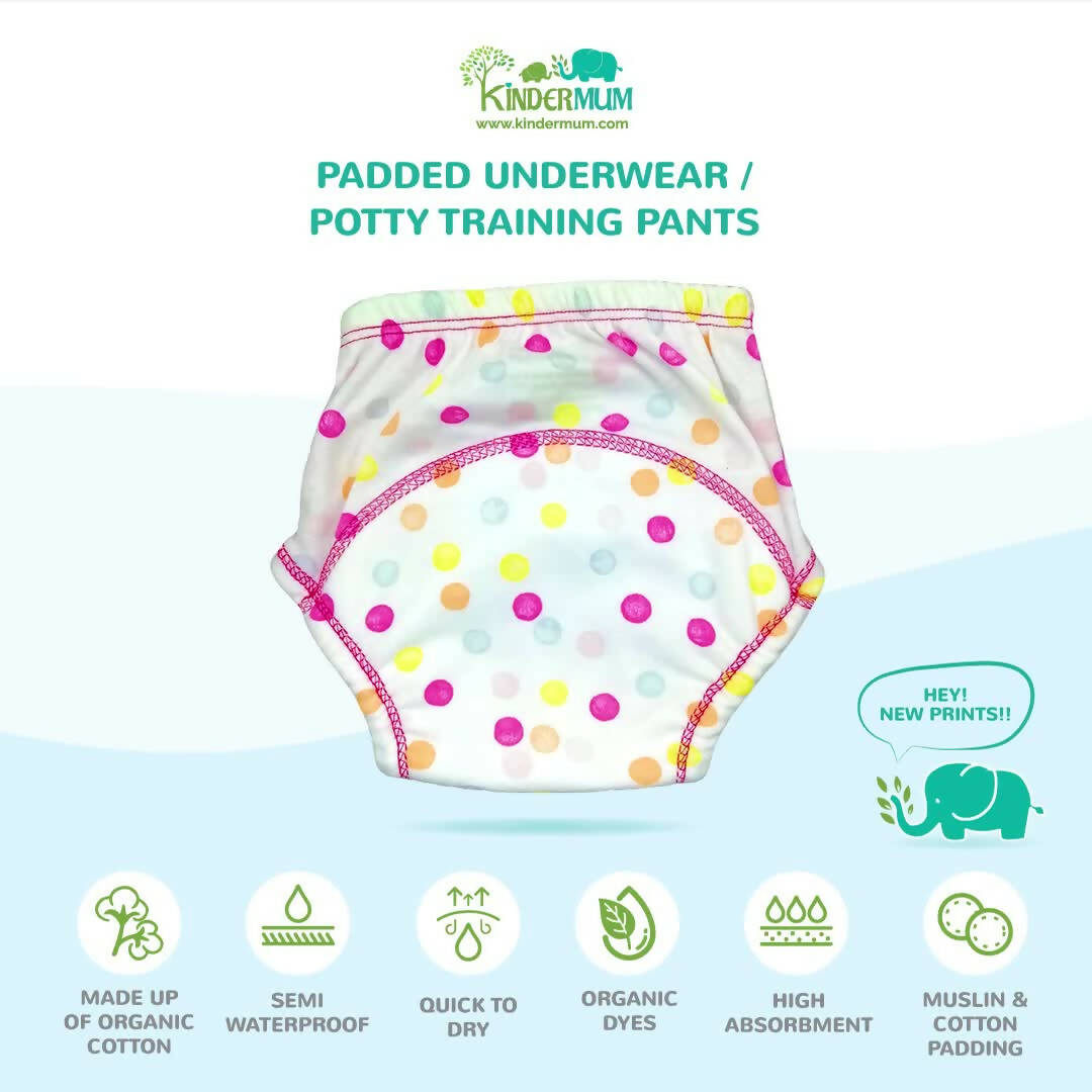 Kindermum Polka-Stars Set Of 2 Training Pants For Kids - Distacart
