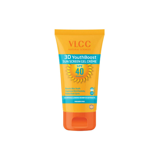 VLCC 3D Youth Boost Sun Screen Gel Creme SPF 40 PA+++ - Distacart