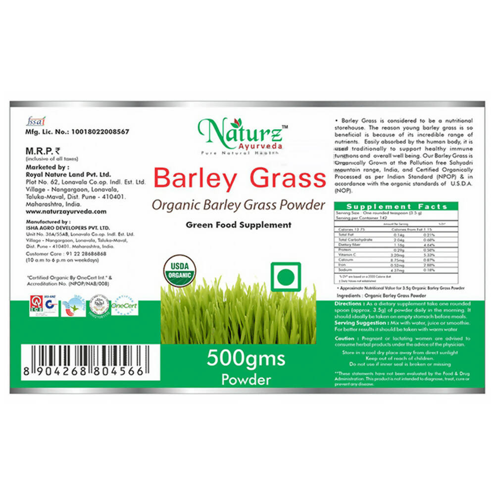 Naturz Ayurveda Barley Grass Powder - Distacart