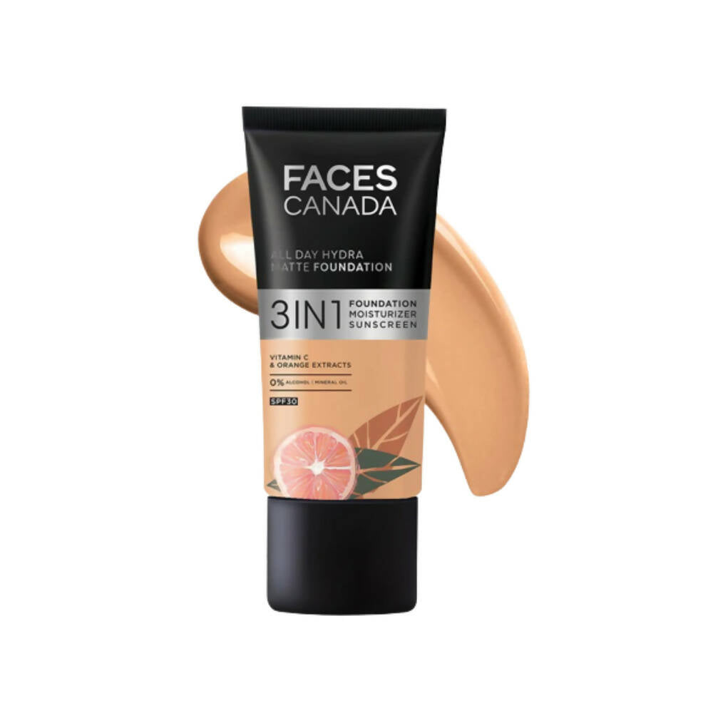 Faces Canada All Day Hydra Matte Foundation-Golden Beige 032 - Distacart