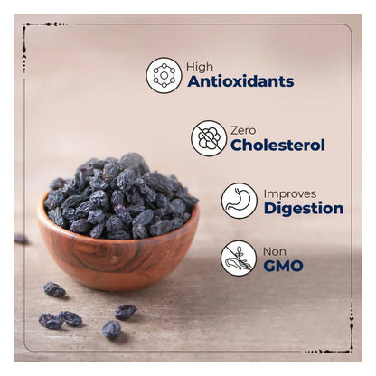 Happilo Premium Seedless Afghani Black Raisins - Distacart