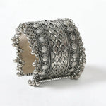 Thumbnail for Mominos Fashion Joharkamal Oxidised Silver-Plated Ghungroo Handcraft Bracelet - Design 023 - Distacart