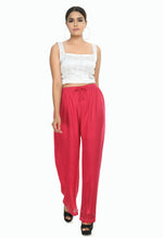 Thumbnail for Mominos Fashion Moeza Reyon Cotton Magenta Cut Work Palazzo