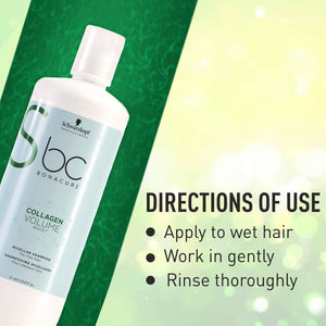 Schwarzkopf Professional BC Bonacure Collagen Volume Boost Micellar Shampoo How to use